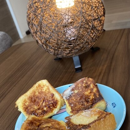 4枚切りでうまくできたので5枚切りでも作ってみました！
カリカリじゅわじゅわで美味しかったです。